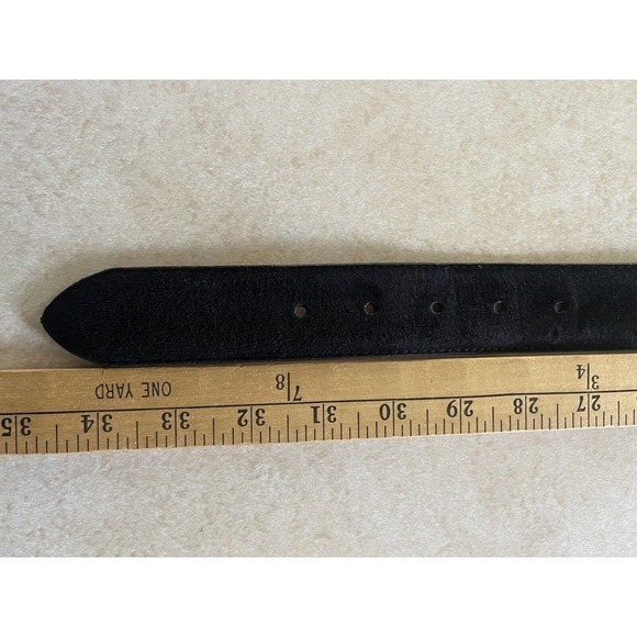 WCM New York Womens Suede Leather Size Medium Tortoise Shell Style Buckle Belt - Picture 6 of 10